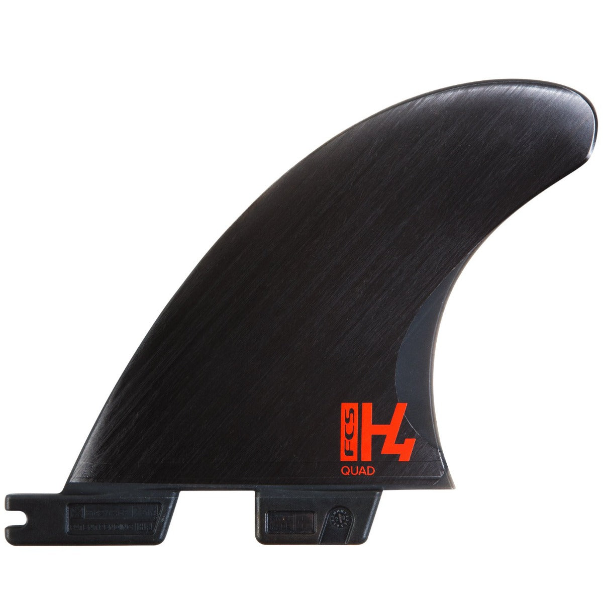 FCS II H4 PC Carbon Quad Rear Fin Set - Medium - Smoke