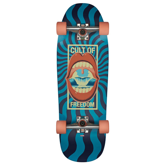 Globe Dealer Cult Of Freedom Blue 29.5" Skateboard Complete