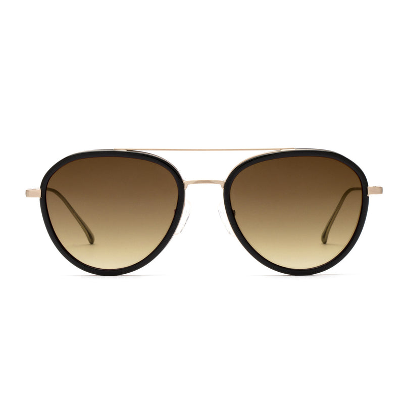 Load image into Gallery viewer, OTIS Templin Sunglasses - Black/Gold/Brown Gradient
