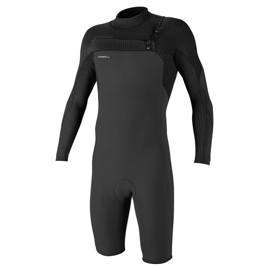 O'Neill HyperFreak 2mm Long Sleeve Chest Zip Spring Wetsuit - Raven/Black