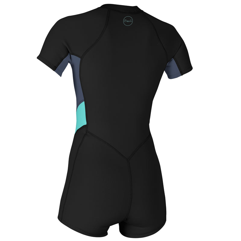 Load image into Gallery viewer, O&#39;Neill Women&#39;s Bahia 2/1 Short Sleeve Spring Wetsuit - Black/Dusk/Seaglass
