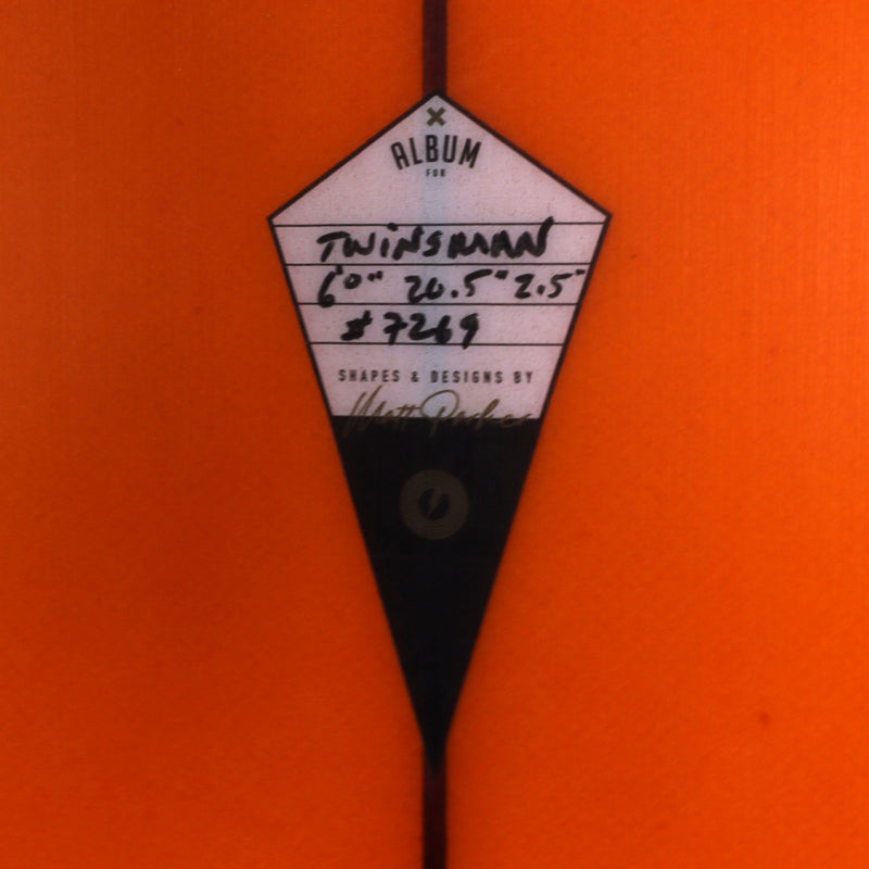 Load image into Gallery viewer, Album Surf Twinsman 5&#39;10 x 20 x 2 7/16 Surfboard - Orange • BLEMISH
