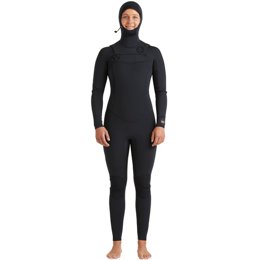 Billabong Women's Salty Dayz Natural Upcycler 4/3 Hooded Chest Zip Wetsuit