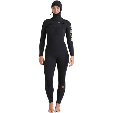 Billabong Women's Synergy Natural Upcycler 5/4 Hooded Chest Zip Wetsuit