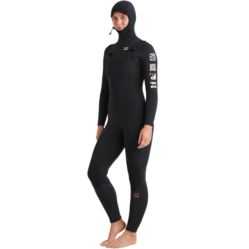 Load image into Gallery viewer, Billabong Women&#39;s Synergy Natural 5/4 Hooded Chest Zip Wetsuit
