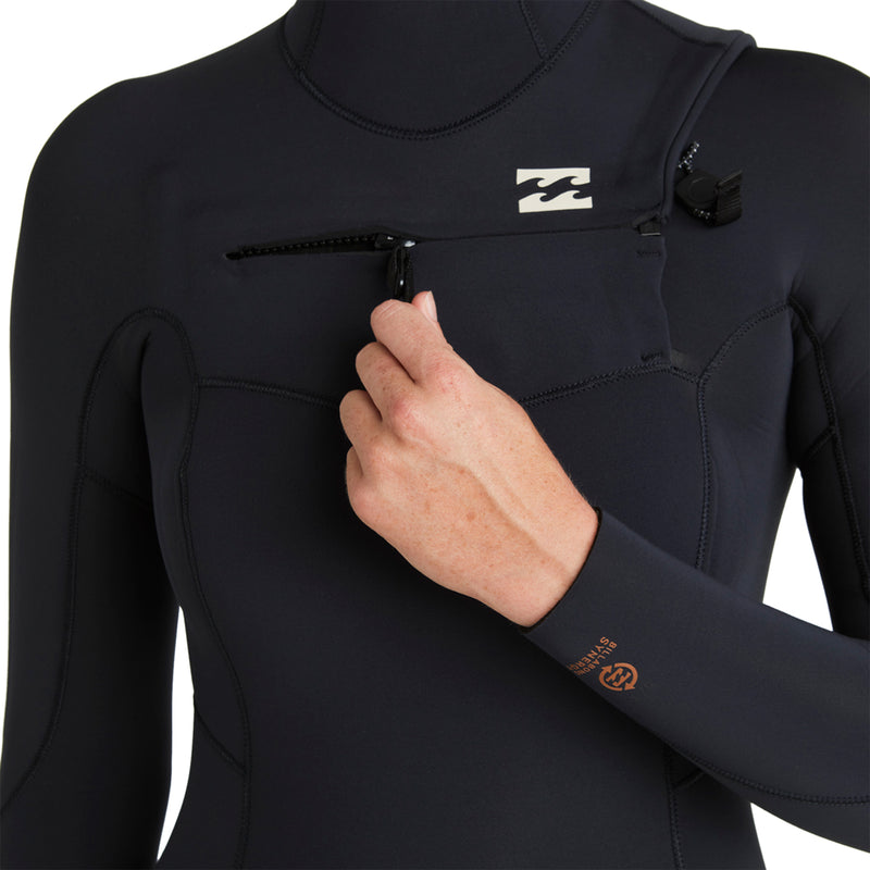 Load image into Gallery viewer, Billabong Women&#39;s Synergy Natural 5/4 Hooded Chest Zip Wetsuit
