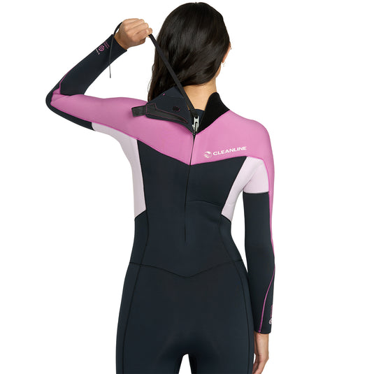 Billabong Women's Cleanline Synergy Natural Upcycler 5/4 Back Zip Wetsuit