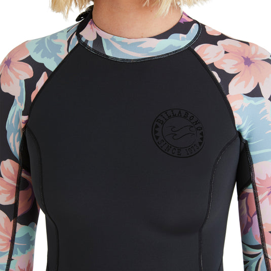 Billabong Women's Spring Fever Natural Upcycler 2/2 Long Sleeve Back Zip Spring Wetsuit