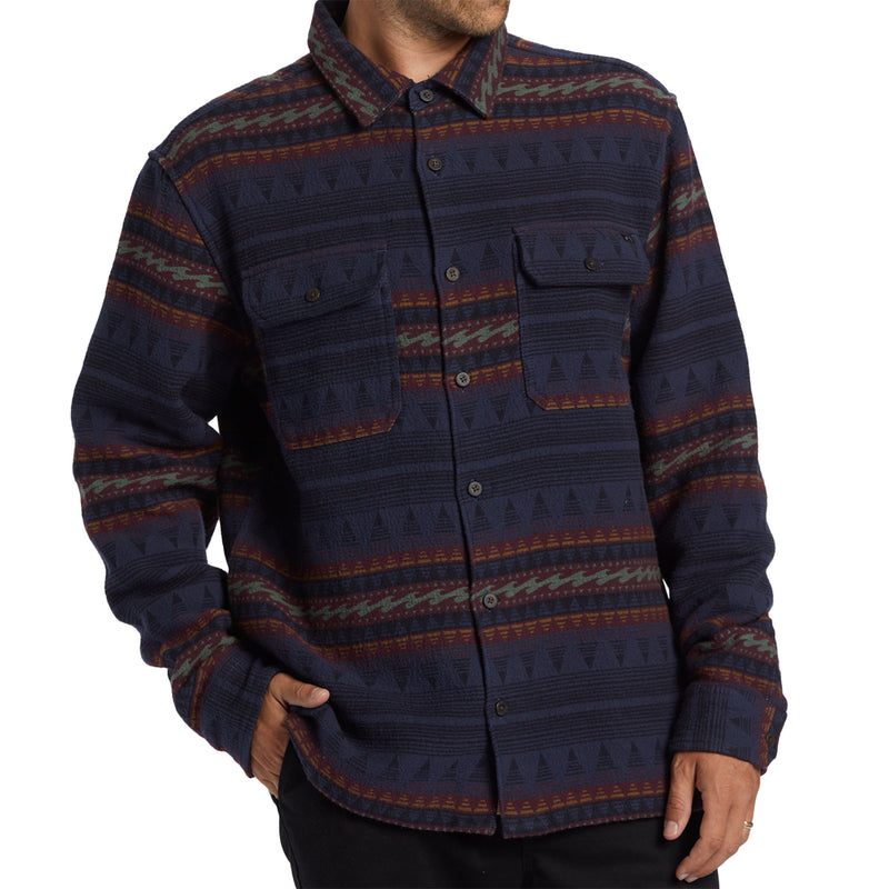 Load image into Gallery viewer, Billabong Offshore Jacquard Long Sleeve Button-Up Flannel Shirt
