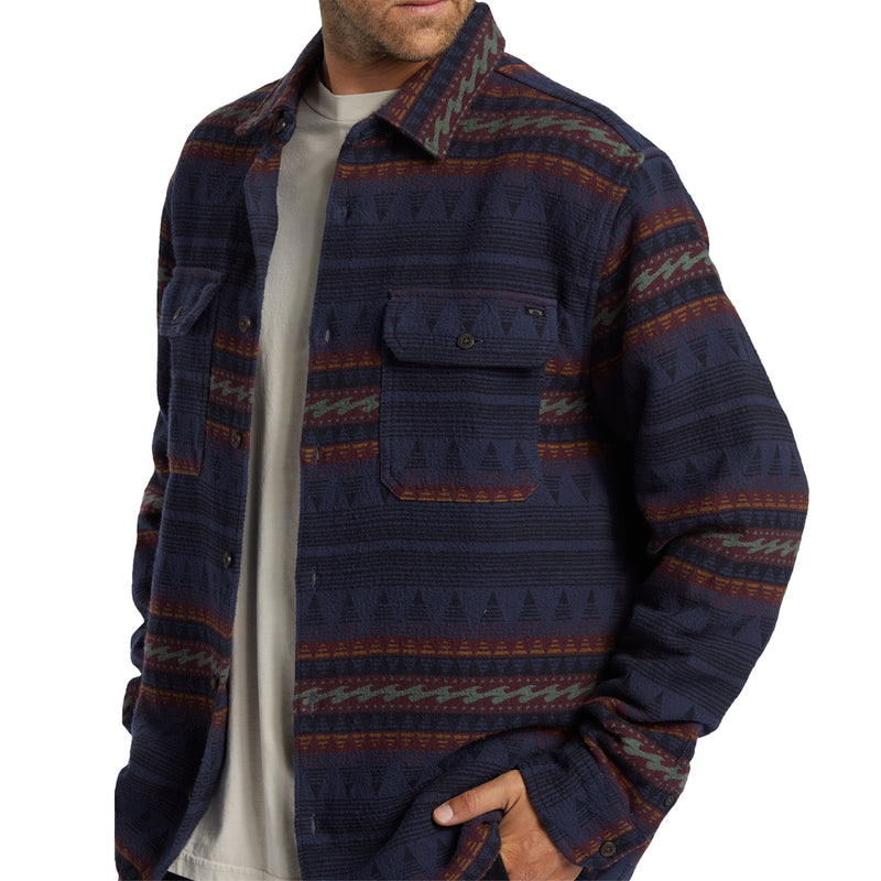 Load image into Gallery viewer, Billabong Offshore Jacquard Long Sleeve Button-Up Flannel Shirt
