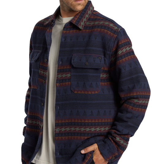 Billabong Offshore Jacquard Long Sleeve Button-Up Flannel Shirt