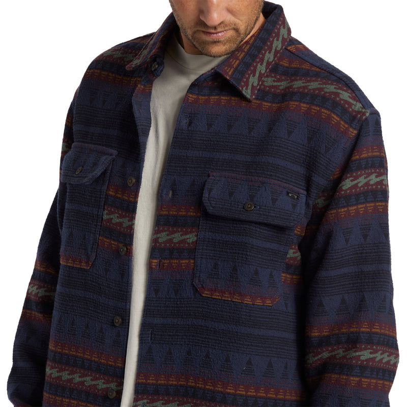 Load image into Gallery viewer, Billabong Offshore Jacquard Long Sleeve Button-Up Flannel Shirt
