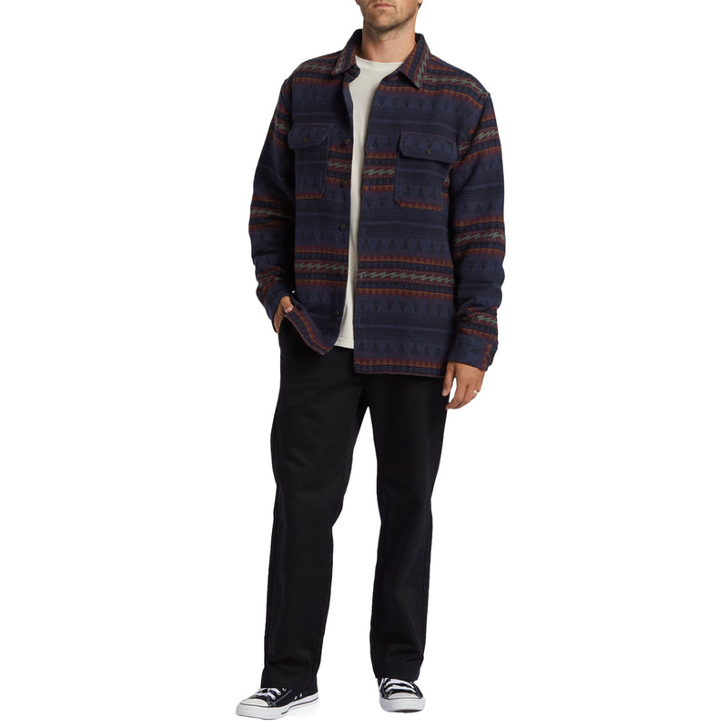 Load image into Gallery viewer, Billabong Offshore Jacquard Long Sleeve Button-Up Flannel Shirt
