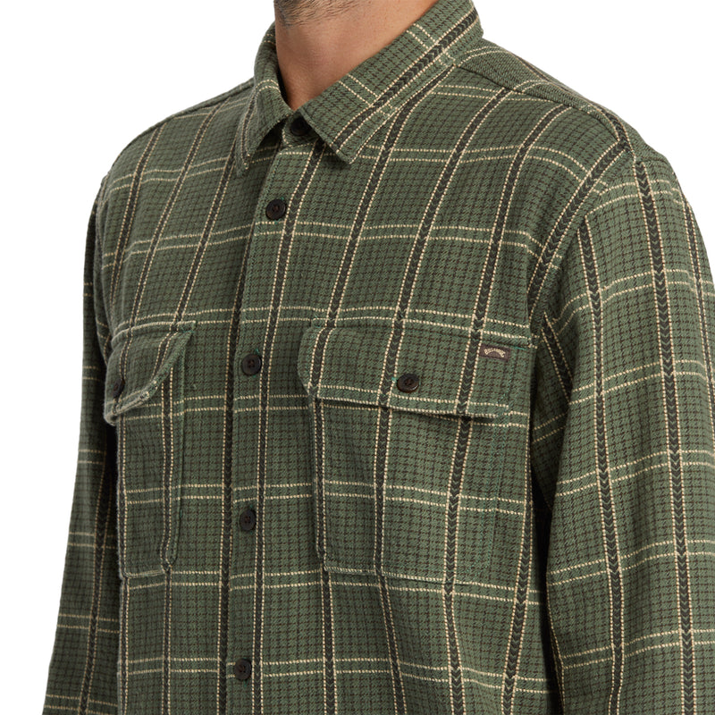 Load image into Gallery viewer, Billabong Offshore Jacquard Long Sleeve Button-Up Flannel Shirt
