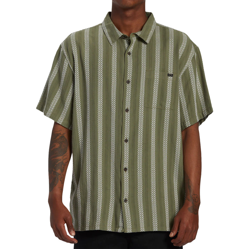 Load image into Gallery viewer, Billabong Sundays Jacquard Short Sleeve Button-Up Shirt
