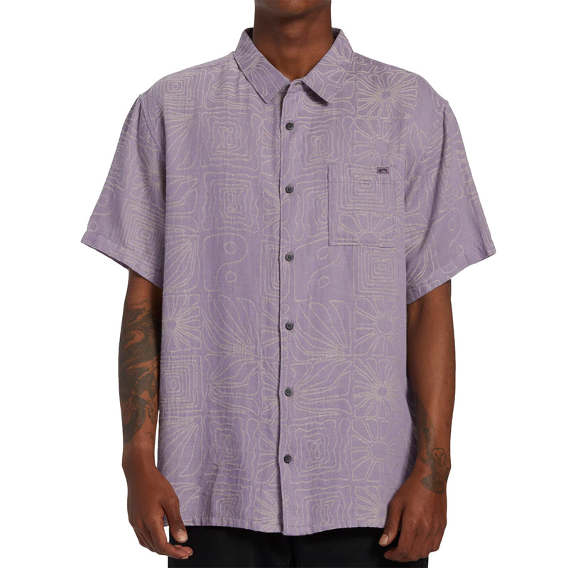 Load image into Gallery viewer, Billabong Sundays Jacquard Short Sleeve Button-Up Shirt
