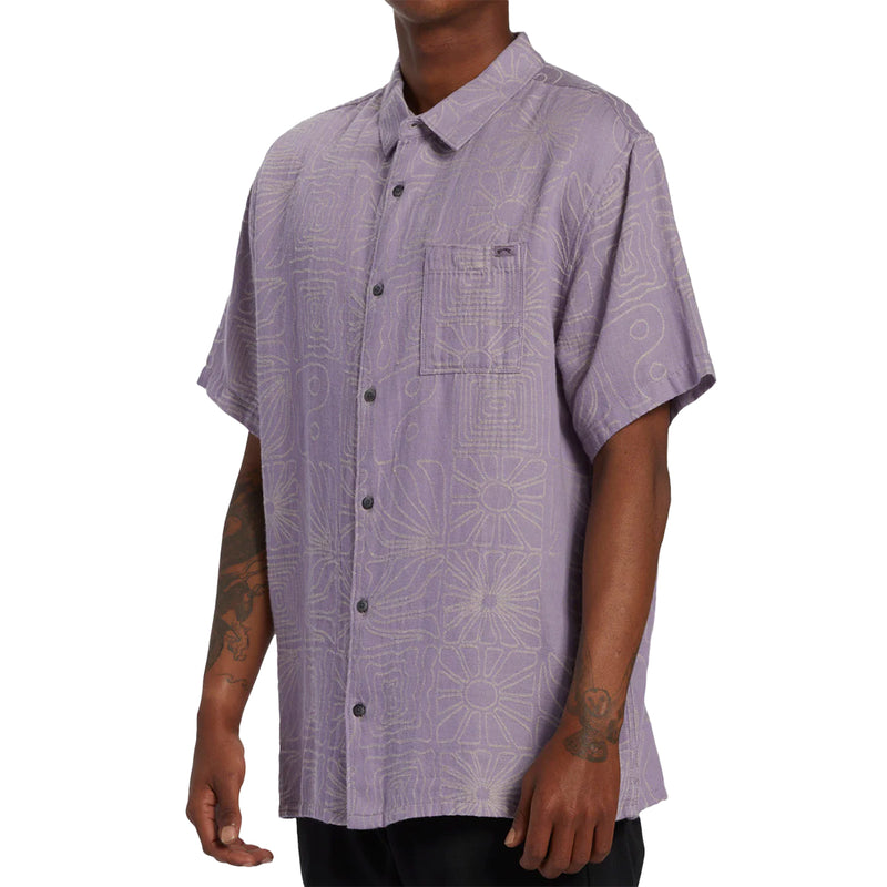 Load image into Gallery viewer, Billabong Sundays Jacquard Short Sleeve Button-Up Shirt
