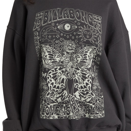 Billabong Women's Ride In Oversized Crew Sweatshirt