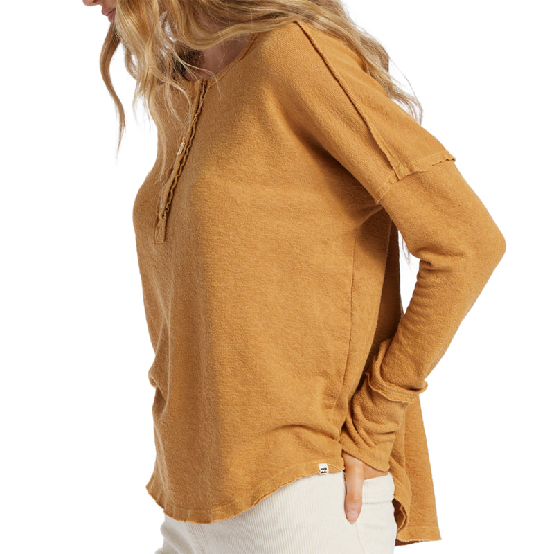 Load image into Gallery viewer, Billabong Women&#39;s New Anyday Henley Long Sleeve Top
