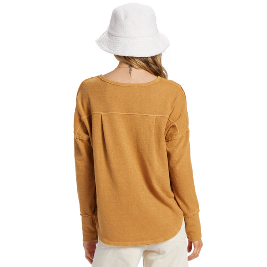 Billabong Women's New Anyday Henley Long Sleeve Top