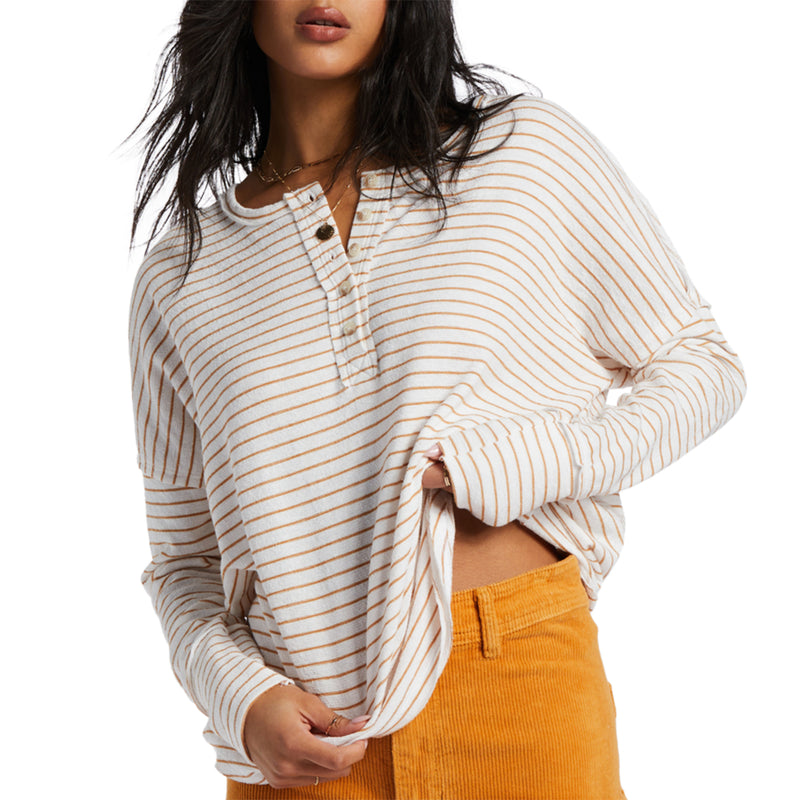 Load image into Gallery viewer, Billabong Women&#39;s New Anyday Henley Long Sleeve Top
