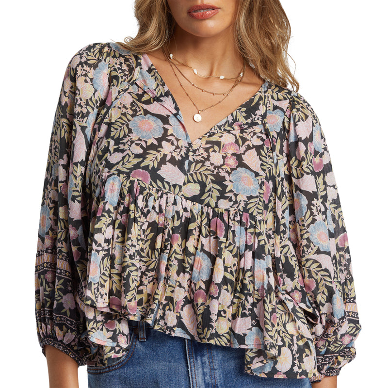 Load image into Gallery viewer, Billabong Women&#39;s Adore You Blouson Sleeve Top
