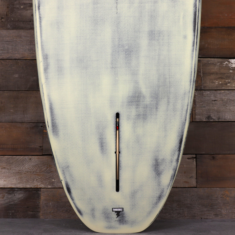 Load image into Gallery viewer, CJ Nelson Designs Slasher Low Pro Thunderbolt Black 9&#39;6 x 23 ¼ x 3 ⅛ Surfboard - Tan/Brushed Carbon
