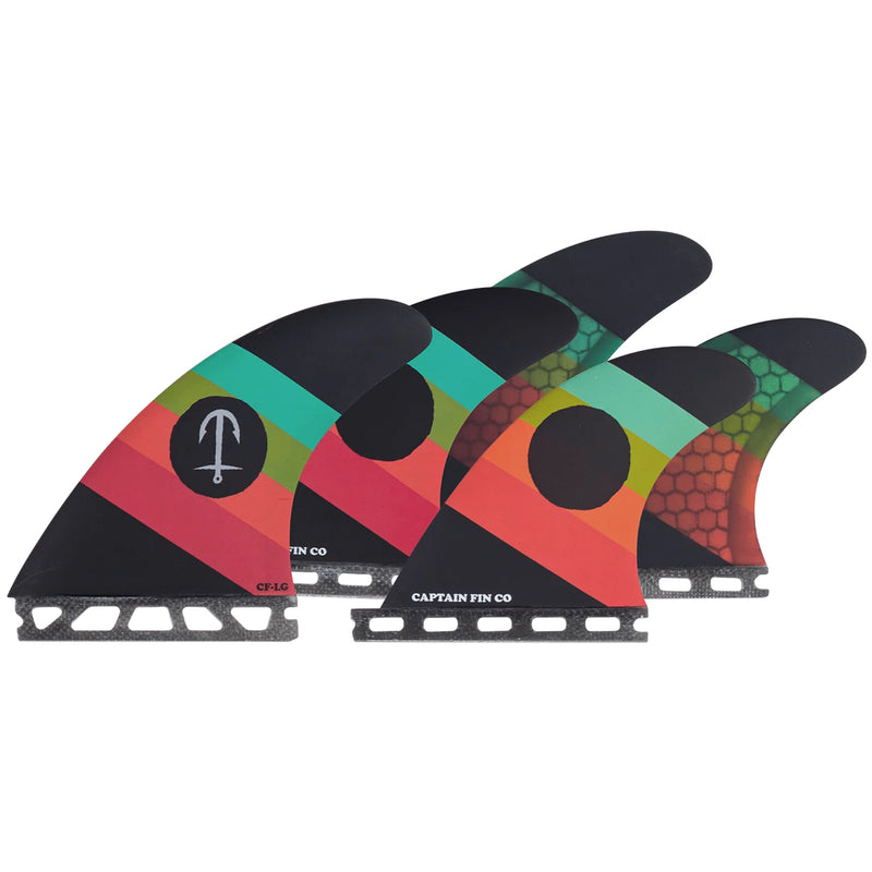 Load image into Gallery viewer, Captain Fin Co. CF Series Futures Compatible Tri-Quad Fin Set
