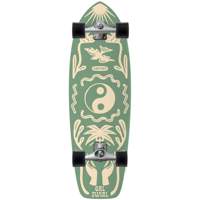 Load image into Gallery viewer, Carver GRLSWIRL Yang Yin CX Surfskate 31&quot; Skateboard Complete
