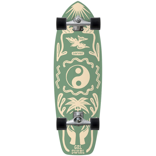 Carver GRLSWIRL Yang Yin CX Surfskate 31" Skateboard Complete