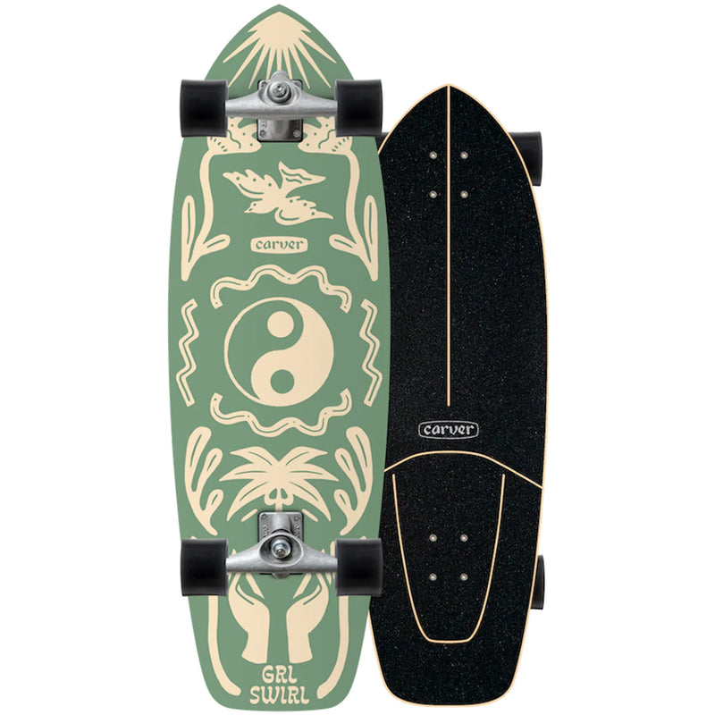 Load image into Gallery viewer, Carver GRLSWIRL Yang Yin CX Surfskate 31&quot; Skateboard Complete
