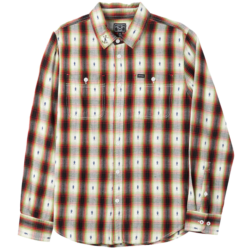 Load image into Gallery viewer, Dark Seas Bishop Long Sleeve Button-Up Flannel Shirt
