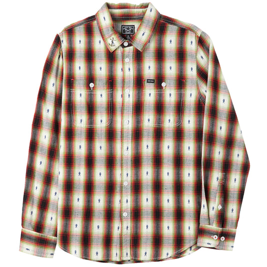 Dark Seas Bishop Long Sleeve Button-Up Flannel Shirt