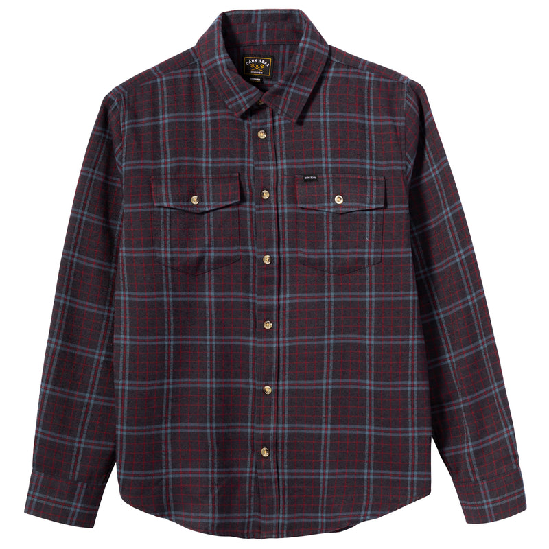 Load image into Gallery viewer, Dark Seas Carlton Long Sleeve Button-Up Flannel Shirt
