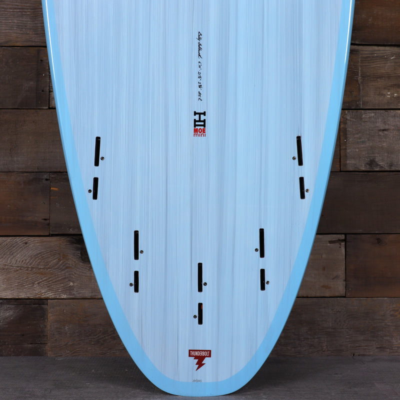 Load image into Gallery viewer, Harley Ingleby Series Moe Mini Thunderbolt Red 6&#39;10 x 21 ½ x 2 ¾ Surfboard - Light Blue
