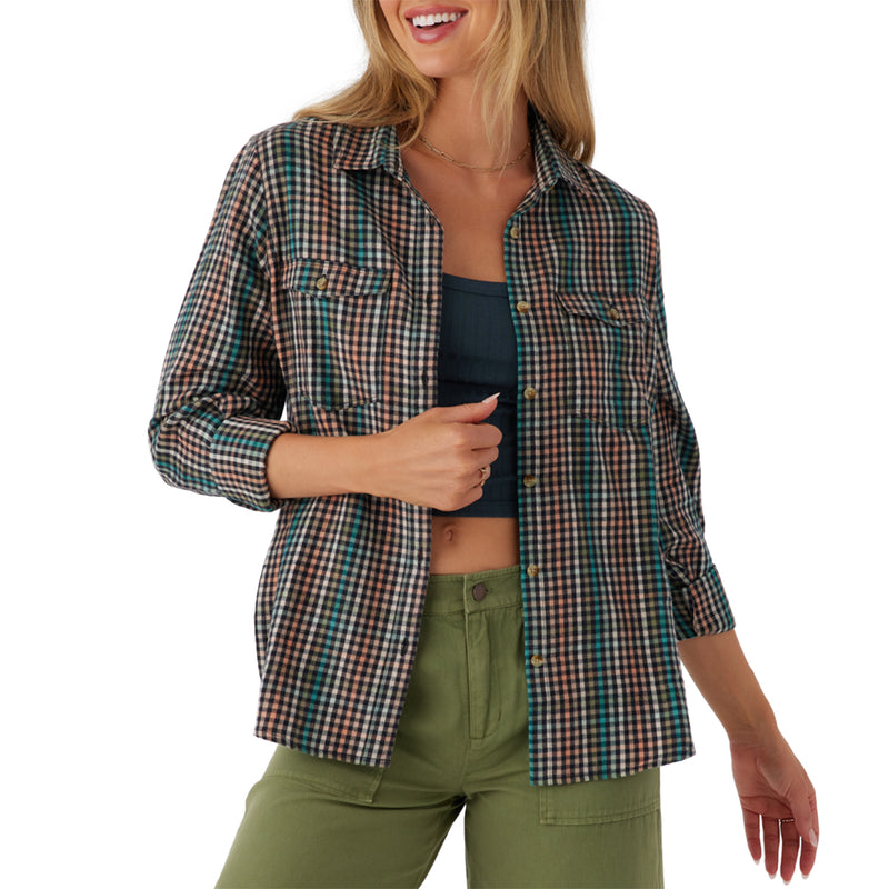 Load image into Gallery viewer, O&#39;Neill Women&#39;s Nash Long Sleeve Button-Up Flannel Shirt
