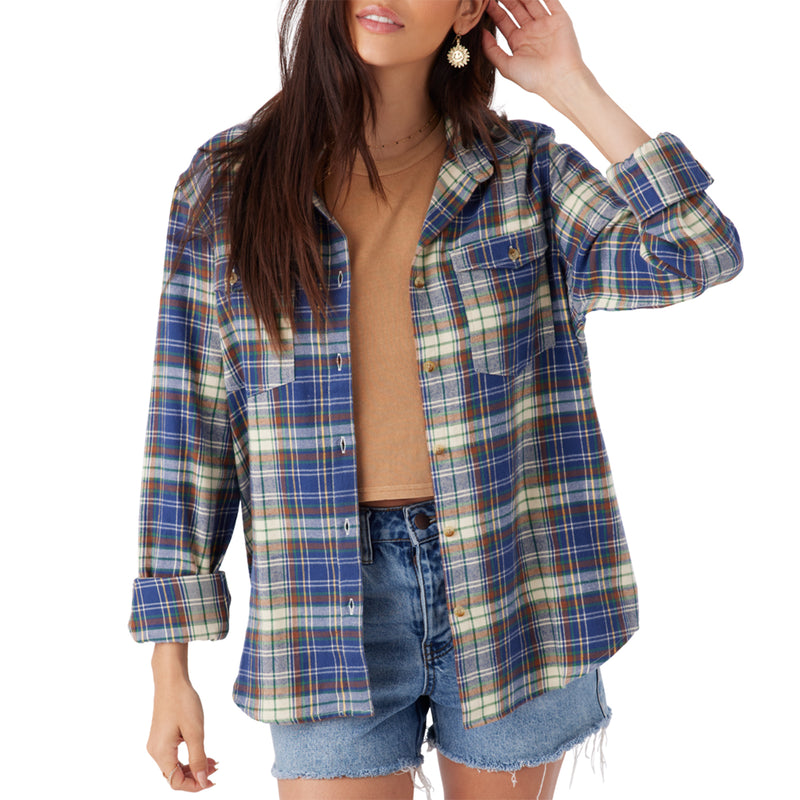 Load image into Gallery viewer, O&#39;Neill Women&#39;s Nash Long Sleeve Button-Up Flannel Shirt
