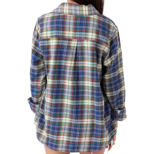 O'Neill Women's Nash Long Sleeve Button-Up Flannel Shirt