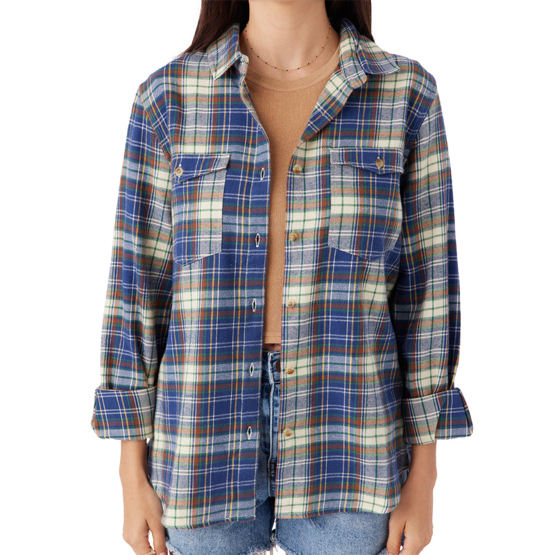 Load image into Gallery viewer, O&#39;Neill Women&#39;s Nash Long Sleeve Button-Up Flannel Shirt
