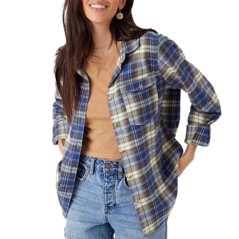 Load image into Gallery viewer, O&#39;Neill Women&#39;s Nash Long Sleeve Button-Up Flannel Shirt
