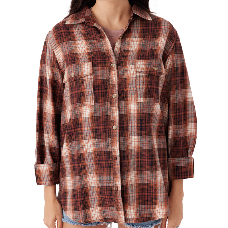 Load image into Gallery viewer, O&#39;Neill Women&#39;s Brooks Long Sleeve Button-Up Flannel Shirt
