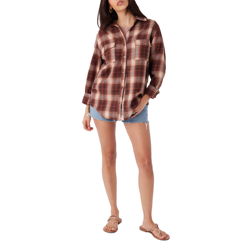 Load image into Gallery viewer, O&#39;Neill Women&#39;s Brooks Long Sleeve Button-Up Flannel Shirt
