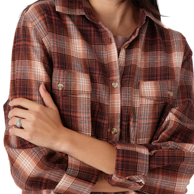 Load image into Gallery viewer, O&#39;Neill Women&#39;s Brooks Long Sleeve Button-Up Flannel Shirt
