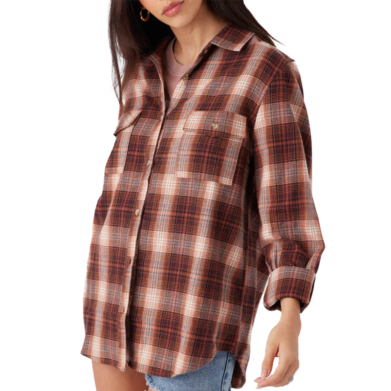 Load image into Gallery viewer, O&#39;Neill Women&#39;s Brooks Long Sleeve Button-Up Flannel Shirt
