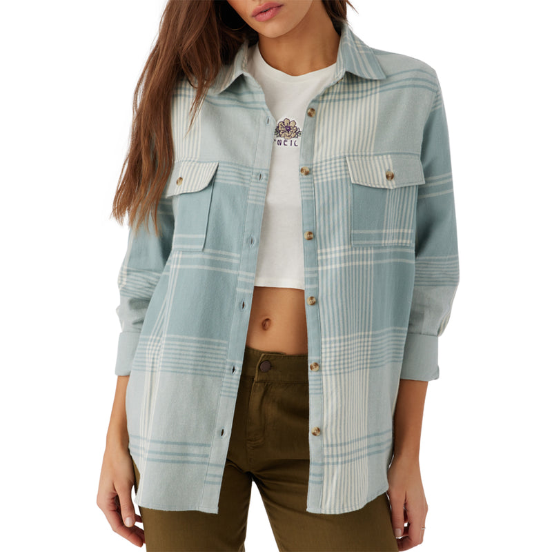 Load image into Gallery viewer, O&#39;Neill Women&#39;s Brooks Long Sleeve Button-Up Flannel Shirt
