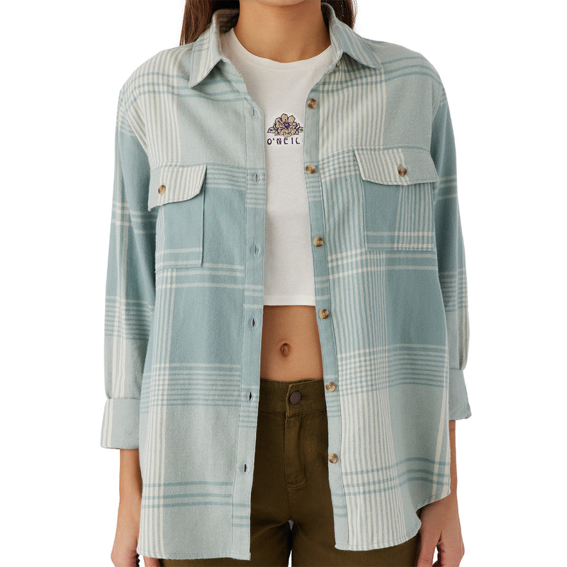 Load image into Gallery viewer, O&#39;Neill Women&#39;s Brooks Long Sleeve Button-Up Flannel Shirt
