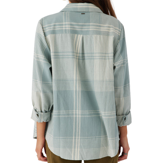 O'Neill Women's Brooks Long Sleeve Button-Up Flannel Shirt