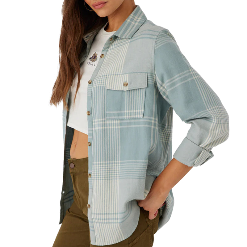 Load image into Gallery viewer, O&#39;Neill Women&#39;s Brooks Long Sleeve Button-Up Flannel Shirt
