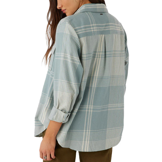 O'Neill Women's Brooks Long Sleeve Button-Up Flannel Shirt