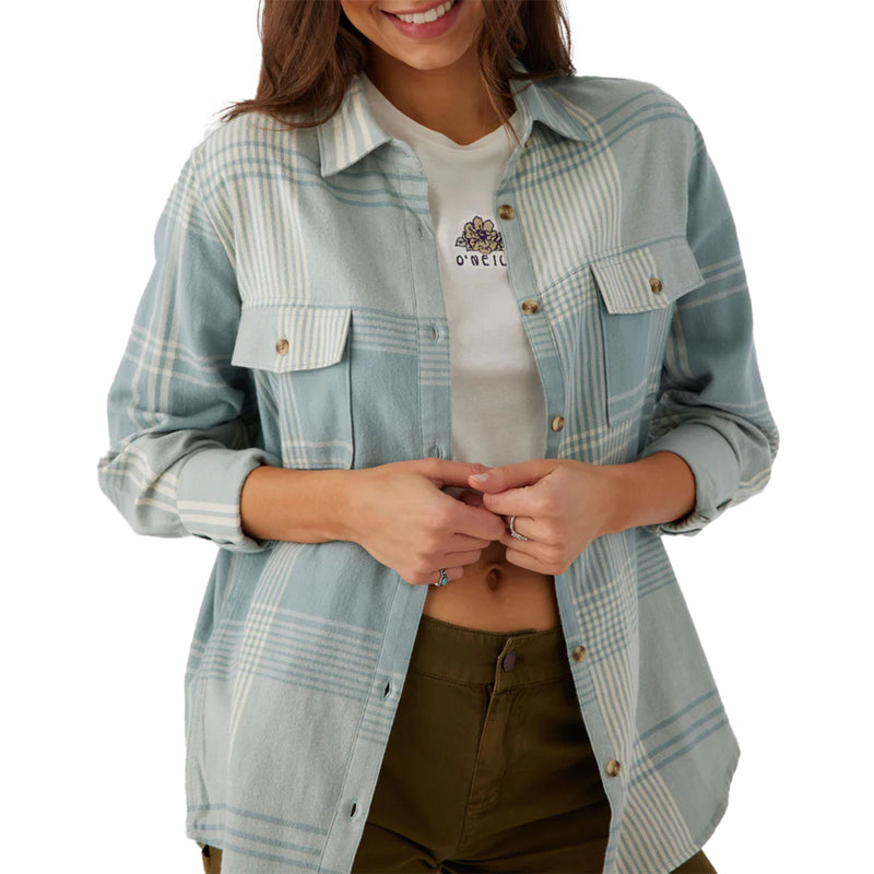 Load image into Gallery viewer, O&#39;Neill Women&#39;s Brooks Long Sleeve Button-Up Flannel Shirt
